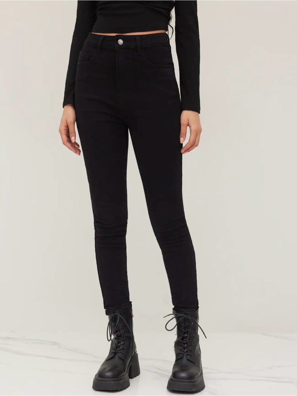 NWT Denim High Rise/Waist Black Skinny Jeans Size 6